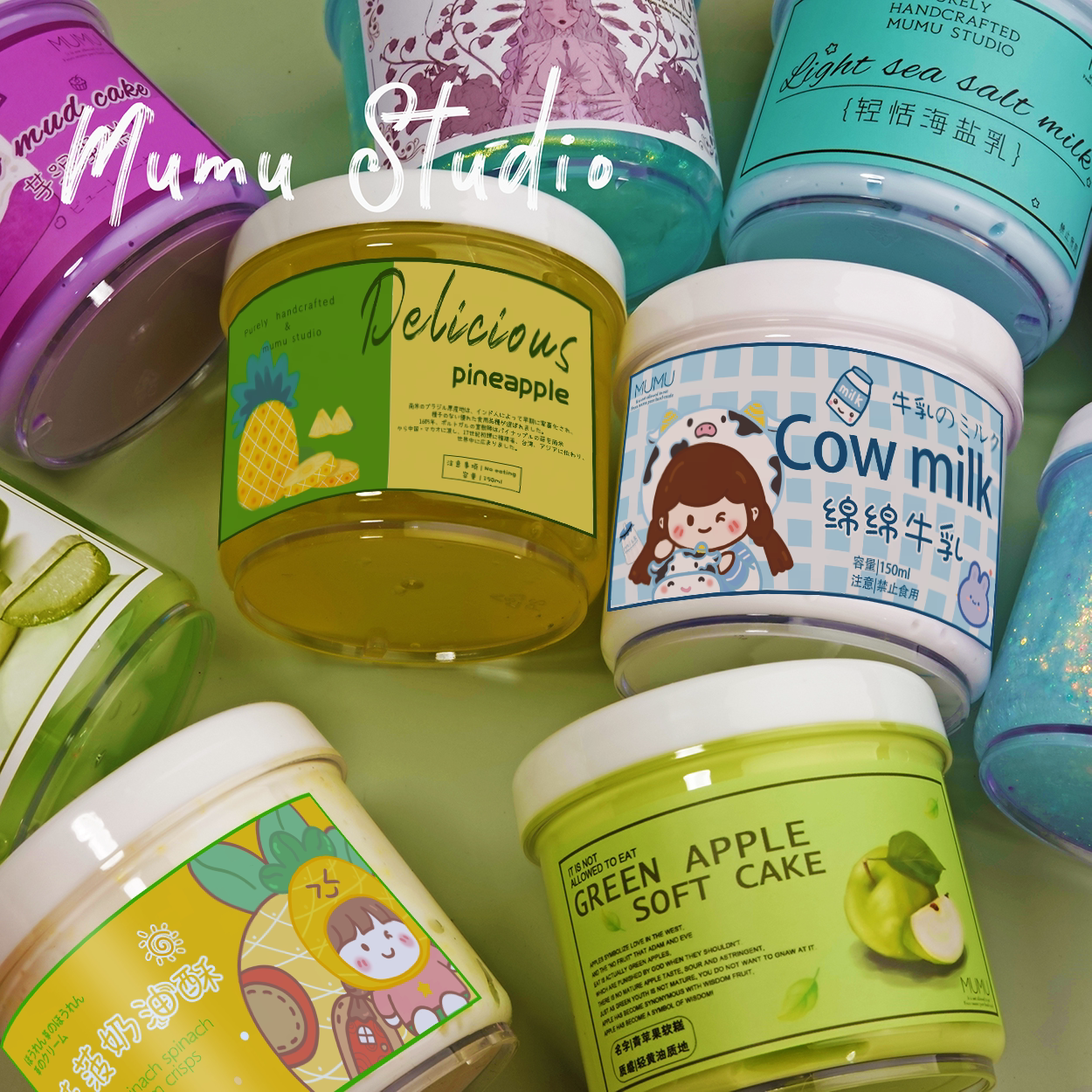 Caja Misteriosa Mumu Slime Juguete de Plastilina de Barro Cristalino