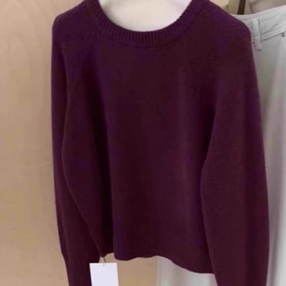 2024 autumn and winter new round neck pullover knitted sweater for women Korean simple style solid color versatile and fashionable knitted top 2024 autumn and winter new round neck pullover knitted sweater for women Korean simple style solid color versatile and fashionable knitted top