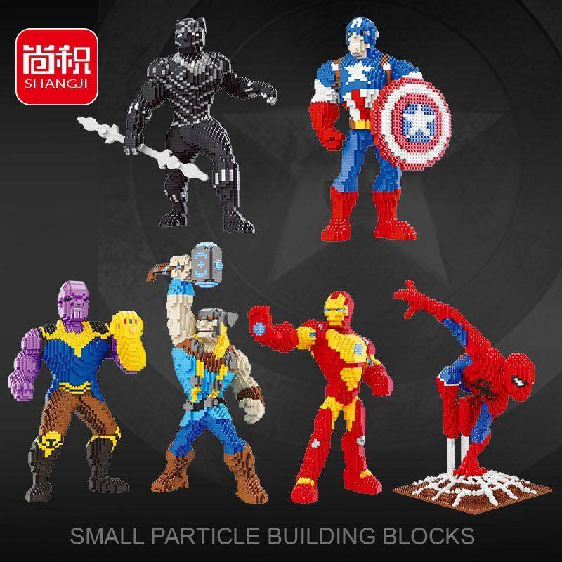 Bloques de Construcción Avengers Iron Man Spider-Man Juguete de