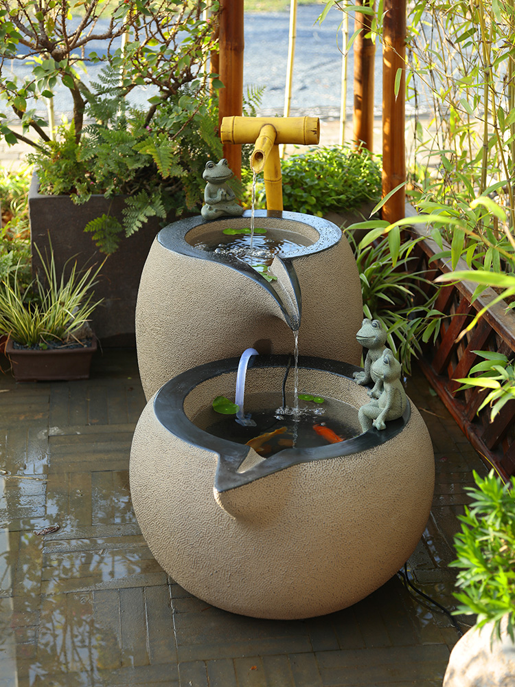 屋内噴水/噴水デスクトップ噴水滝の装飾樹脂滝噴水加湿器