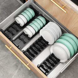 Kitchen drawer storage partition built-in cup rack cabinet cupboard storage rack plate bowl chopsticks cutlery dish rack Kitchen drawer storage partition built-in cup rack cabinet cupboard storage rack plate bowl chopsticks cutlery dish rack