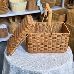 Vegetable Basket Rattan Storage Shopping Dirty Clothes Basket Vegetable Basket Rattan Storage Shopping Dirty Clothes Basket