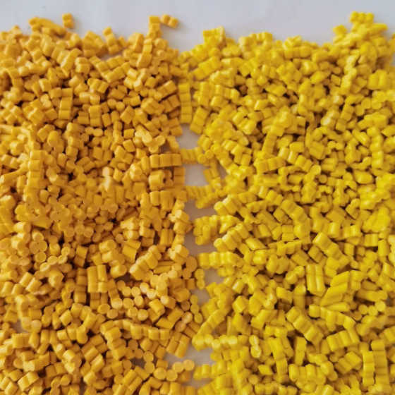 Yellow PVC floor leather particles pvc recycled plastic particles rain boots sole plastic raw materials
Yellow PVC floor leather particles pvc recycled plastic particles rain boots sole plastic raw materials