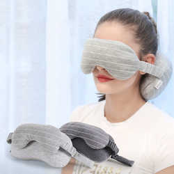 Car neck pillow U-shaped pillow with eye mask two-in-one particle neck pillow nap pillow rest pillow portable and storage Car neck pillow U-shaped pillow with eye mask two-in-one particle neck pillow nap pillow rest pillow portable and storage