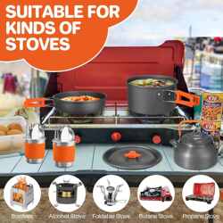Outdoor hiking cookware set for 2 people, camping tableware set and pot set Outdoor hiking cookware set for 2 people, camping tableware set and pot set