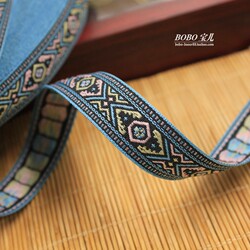 Ethnic ribbon mosaic geometric accessories 17MM Ethnic ribbon mosaic geometric accessories 17MM