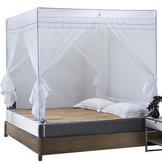 New Zipper Mosquito Net Anti fall Mongolian Bag Square Top Zipper Three door 1.5m 1.8m Bed Double Home Use New Zipper Mosquito Net Anti fall Mongolian Bag Square Top Zipper Three door 1.5m 1.8m Bed Double Home Use