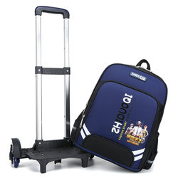 Trolley school bag primary school boy 12 years old child grade hand pull trolley case waterproof climbing stairs 6-3-65 Trolley school bag primary school boy 12 years old child grade hand pull trolley case waterproof climbing stairs 6-3-65