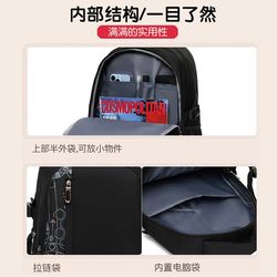 Trolley school bag for primary school students from second to sixth grade, boys and children, large capacity, waterproof, dual-purpose, stair climbing, durable towing Trolley school bag for primary school students from second to sixth grade, boys and children, large capacity, waterproof, dual-purpose, stair climbing, durable towing