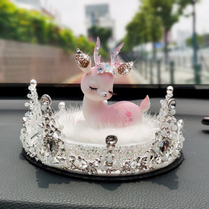 Diamond inlaid vehicle, net red creative love all the way Ping An deer goddess car interior jewelry car aromatherapy supplies Diamond inlaid vehicle, net red creative love all the way Ping An deer goddess car interior jewelry car aromatherapy supplies