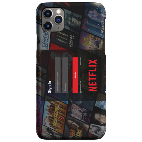 Black — Netflix Sign In New Tough Shockproof 15, 14, 13, 12 iPhone Case