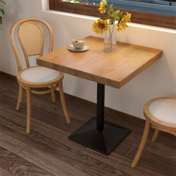 French Milk Tea Shop Solid Wood Square Table Western Restaurant Tavern Small Dining Table Coffee Dessert Shop Leisure Table and Chair Combination French Milk Tea Shop Solid Wood Square Table Western Restaurant Tavern Small Dining Table Coffee Dessert Shop Leisure Table and Chair Combination