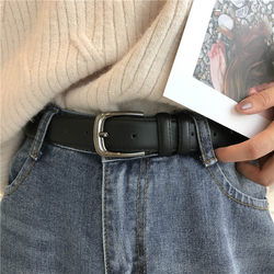 Men's Casual Black Belt, Women's Vintage Pin Buckle Belt, Men's Jeans Belt, Student High-End Belt, Trendy Waist Belt Men's Casual Black Belt, Women's Vintage Pin Buckle Belt, Men's Jeans Belt, Student High-End Belt, Trendy Waist Belt