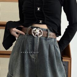 Liu Wuwei's Niche Design Belt Is Versatile, Retro, and High-End, a Women's Belt That Pairs Well with Jeans in a Bohemian Style Liu Wuwei's Niche Design Belt Is Versatile, Retro, and High-End, a Women's Belt That Pairs Well with Jeans in a Bohemian Style