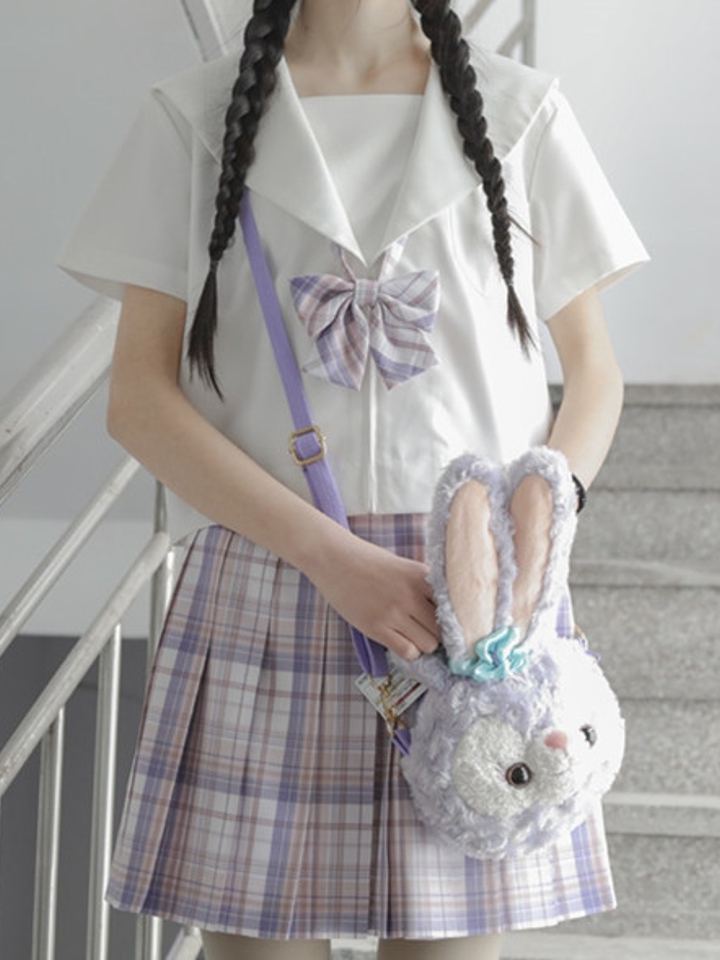 黛女子高校生 格子高腰半身裙 黛女子高校生 格子高腰半身裙