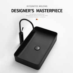 Scandinavian Countertop Basin Household Dark Green Black Ceramic Bathroom Wash Basin Balcony Ultra-Thin Rectangular Wash Basin Scandinavian Countertop Basin Household Dark Green Black Ceramic Bathroom Wash Basin Balcony Ultra-Thin Rectangular Wash Basin