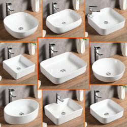 Countertop Washbasin Ceramic Art Basin Rectangular Oval Household Bathroom Washbasin Countertop Washbasin Ceramic Art Basin Rectangular Oval Household Bathroom Washbasin