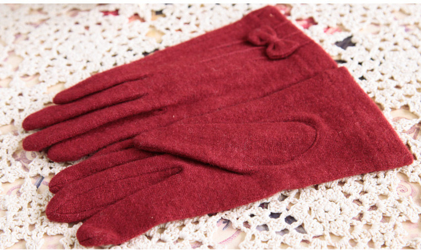 Перчатки rglt正品包邮 2013冬新款女士蝴蝶结 80%高含量羊毛手套 精致显瘦 st038