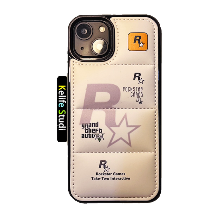 GTA Rockstar Puffy Puffer Down Jacket 15, 14, 13, 12, 11 iPhone Case