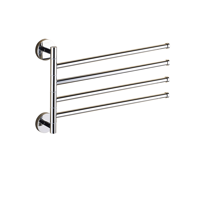 欧黎 全铜毛巾架 旋转毛巾架 卫生间双杆 浴室毛巾挂