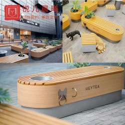 Fiberglass Flower Pot Bench, Public Rest Chair, Shopping Mall Milk Tea Shop Pet Seat, Outdoor Square Landscape Leisure Chair Fiberglass Flower Pot Bench, Public Rest Chair, Shopping Mall Milk Tea Shop Pet Seat, Outdoor Square Landscape Leisure Chair