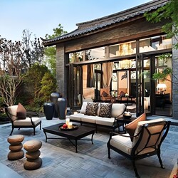 American Style Outdoor Sofa Table and Chair Combination Garden Courtyard Waterproof Sun Protection Balcony Outdoor Wrought Iron House Outdoor Casual American Style Outdoor Sofa Table and Chair Combination Garden Courtyard Waterproof Sun Protection Balcony Outdoor Wrought Iron House Outdoor Casual