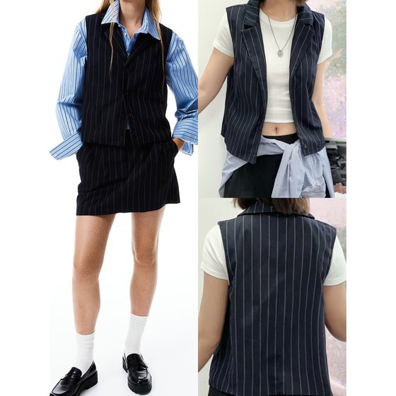 OOhome new product Swedish single literary commuting style vertical striped vest sleeveless V-neck vest
OOhome new product Swedish single literary commuting style vertical striped vest sleeveless V-neck vest