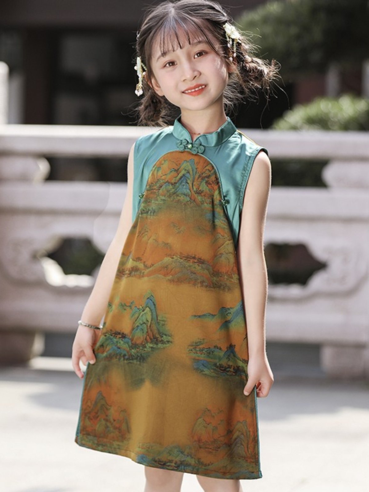 Syro 子供用チャイナドレス - 女の子向け中国服 - 夏の漢服