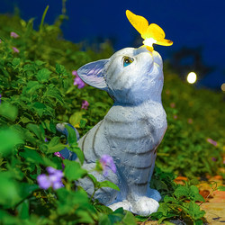 Outdoor Courtyard Decoration Solar-Powered Figurine Night Light Villa Balcony Garden Landscaping Kitten Butterfly Animal Ornament Outdoor Courtyard Decoration Solar-Powered Figurine Night Light Villa Balcony Garden Landscaping Kitten Butterfly Animal Ornament