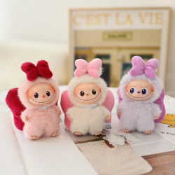 Clothes only. Baby clothes are suitable for LABUBU mini version 4.0 fourth generation LABUBU blind box pendant with cute bow decoration. Clothes only. Baby clothes are suitable for LABUBU mini version 4.0 fourth generation LABUBU blind box pendant with cute bow decoration.