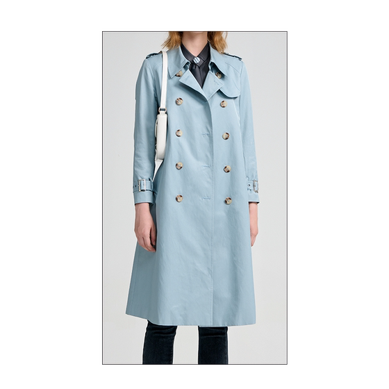 NOWSHOW Long Blue Trench Coat 213131
NOWSHOW Long Blue Trench Coat 213131