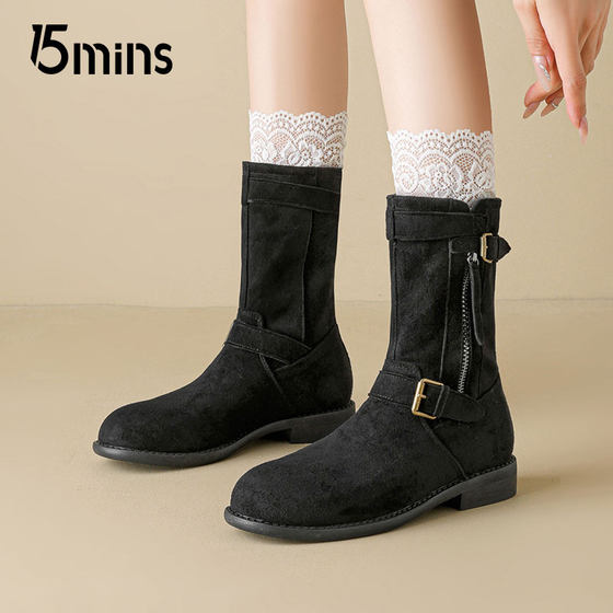 15mins suede fashion boots 2025 new autumn and winter European and American high-tube knight boots but knee slimming Martin boots
15mins suede fashion boots 2025 new autumn and winter European and American high-tube knight boots but knee slimming Martin boots
