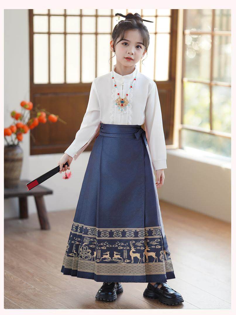 女童汉服套装中国风马面裙古风唐装春夏季新款