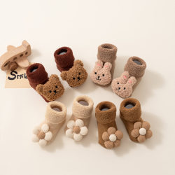 Baby Cotton Floor Shoes and Socks for Autumn and Winter, Newborn Infant Shoes with Thickened Soft Soles, Spring and Autumn Non-Slip Walking Socks Baby Cotton Floor Shoes and Socks for Autumn and Winter, Newborn Infant Shoes with Thickened Soft Soles, Spring and Autumn Non-Slip Walking Socks