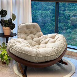 Eggshell Rocking Chair Rocking Chair Single Sofa Chair Adult For Home Recliner Living Room Casual Chair Balcony Bean Bag Sofa Eggshell Rocking Chair Rocking Chair Single Sofa Chair Adult For Home Recliner Living Room Casual Chair Balcony Bean Bag Sofa