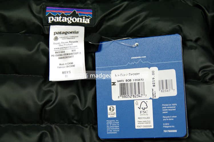 куртка Patagonia 1 Down Sweater Jacket Patagonia / Patagonia куртка Patagonia 1 Down Sweater Jacket Patagonia / Patagonia