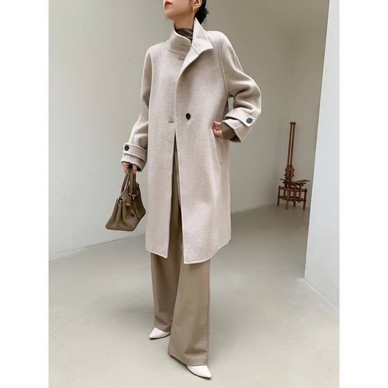 Official website genuine double-sided cashmere coat for women's mid-length Korean version casual 2025 autumn and winter new style standing collar sheep
Official website genuine double-sided cashmere coat for women's mid-length Korean version casual 2025 autumn and winter new style standing collar sheep