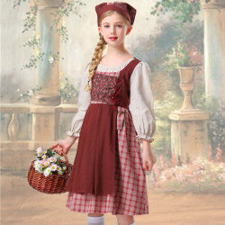 European medieval flower house girl children's clothing European medieval flower house girl children's clothing