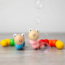 Creative wooden colorful twisted caterpillar toy Creative wooden colorful twisted caterpillar toy