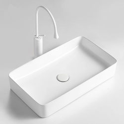 Balcony Square Countertop Washbasin, Small-Sized Household Washbasin, Single Basin Bathroom Ceramic Washbasin Balcony Square Countertop Washbasin, Small-Sized Household Washbasin, Single Basin Bathroom Ceramic Washbasin
