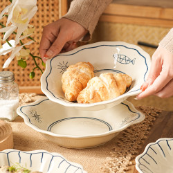 Ceramic Plates, Dish Plates for Home Use, 2025 New Style Tableware, Particularly Beautiful Japanese-Style Dinner Plates, Deep Plates, Double-Handle Plates Ceramic Plates, Dish Plates for Home Use, 2025 New Style Tableware, Particularly Beautiful Japanese-Style Dinner Plates, Deep Plates, Double-Handle Plates