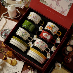 Especially Beautiful Ceramic Coffee Cup, High-End and Exquisite, Birthday Gift, Wedding Gift, Coffee Cup and Saucer Set, Gift Box Especially Beautiful Ceramic Coffee Cup, High-End and Exquisite, Birthday Gift, Wedding Gift, Coffee Cup and Saucer Set, Gift Box