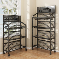 Kids Bookshelf Floor Multi-layer Picture Book Rack Living Room Book and Newspaper Magazine Rack Bay Window Book Storage Rack Iron Bookcase Wall-mounted Removable Snack Toy Fitting Rack Trolley Simple Bookcase with Wheels Kids Bookshelf Floor Multi-layer Picture Book Rack Living Room Book and Newspaper Magazine Rack Bay Window Book Storage Rack Iron Bookcase Wall-mounted Removable Snack Toy Fitting Rack Trolley Simple Bookcase with Wheels