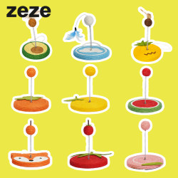 Zeze Cat Toys Self-Entertaining Swinging Spring Teaser Wand Hemp Rope Ball with Feathers Wood Catnip Pet Supplies Collection Zeze Cat Toys Self-Entertaining Swinging Spring Teaser Wand Hemp Rope Ball with Feathers Wood Catnip Pet Supplies Collection