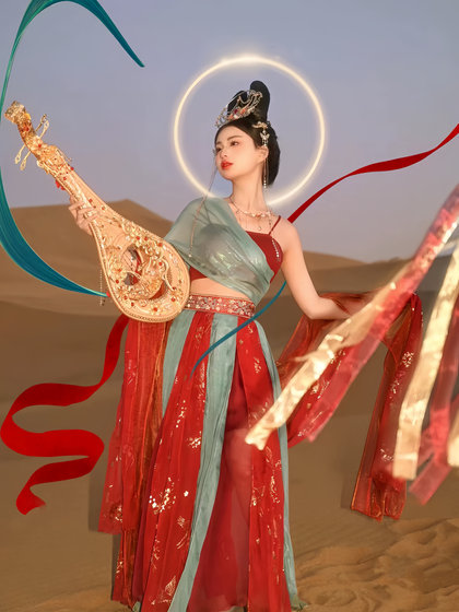 Dunhuang Feitian Hanfu Western Regions Dance Dance Costume Exotic Costume Princess Jasmine Costume Indian Costume Dunhuang Feitian Hanfu Western Regions Dance Dance Costume Exotic Costume Princess Jasmine Costume Indian Costume