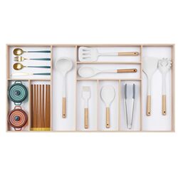 Customized solid wood cutlery cutlery storage box cutlery box drawer chopsticks and spoon storage organizer kitchen tool divider box Customized solid wood cutlery cutlery storage box cutlery box drawer chopsticks and spoon storage organizer kitchen tool divider box