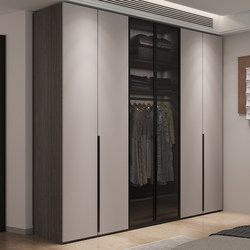 Modern Minimalist Home Bedroom Wardrobe with Glass Doors, 60cm Deep, Full-Length Door Design Modern Minimalist Home Bedroom Wardrobe with Glass Doors, 60cm Deep, Full-Length Door Design