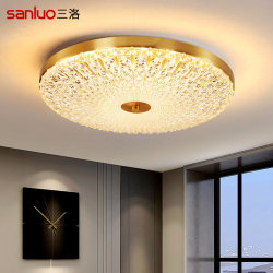 All-Copper Light Luxury Ceiling Lamp Master Bedroom Lamp Room Simple Modern Led Corridor Aisle Balcony Lamp Round 8082 All-Copper Light Luxury Ceiling Lamp Master Bedroom Lamp Room Simple Modern Led Corridor Aisle Balcony Lamp Round 8082