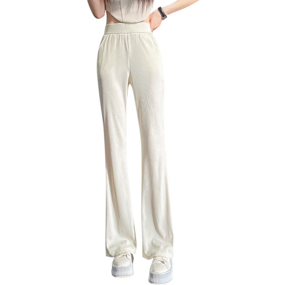 Micro-flare trousers for women in summer thin 2025 new casual women's pants for small nine-point ice silk wide-leg bell-flare trousers
Micro-flare trousers for women in summer thin 2025 new casual women's pants for small nine-point ice silk wide-leg bell-flare trousers