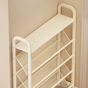 Ultra -narrow shoe rack home door Multi -layer iron indoor creative bookshelves simply storage saving space new shelf Ultra -narrow shoe rack home door Multi -layer iron indoor creative bookshelves simply storage saving space new shelf